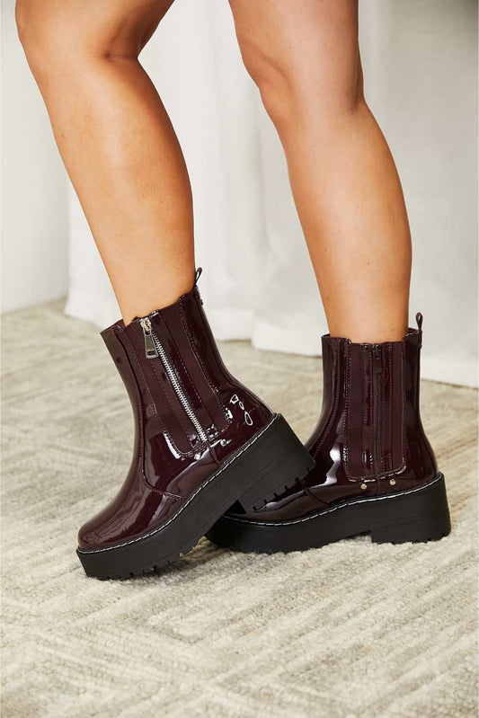 Forever Link Side Zip Platform Boots - Asiela LUXE