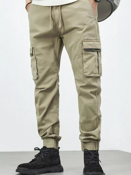 Men's Casual Cargo Pants with Drawstring - Asiela LUXE