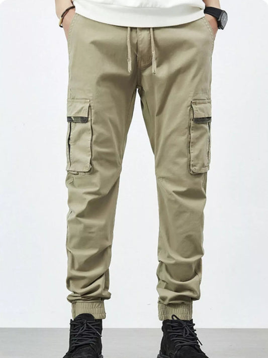 Men's Casual Cargo Pants with Drawstring - Asiela LUXE
