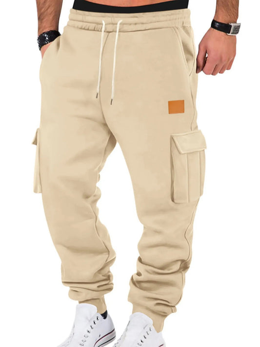 Men's Full Size Drawstring Cargo Jogger Pants Plus Size - Asiela LUXE