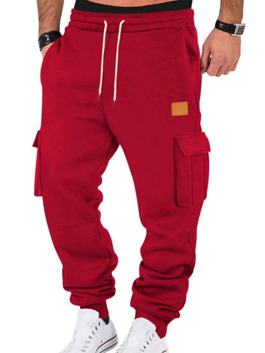 Men's Full Size Drawstring Cargo Jogger Pants Plus Size - Asiela LUXE