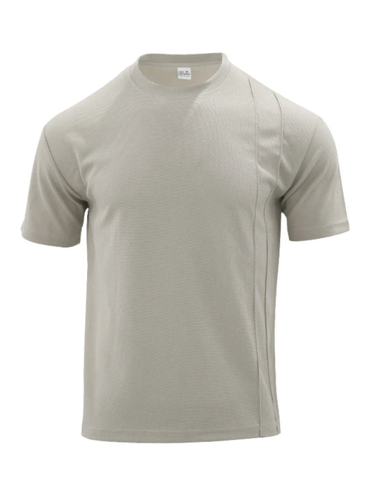 Men's Full Size Round Neck Tee and Shorts Set Plus Size - Asiela LUXE