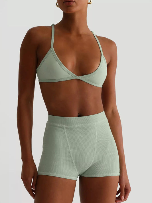 Seamless Bra and High Waist Shorts Active Set - Asiela LUXE